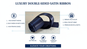 Cinta de Satén de Doble Cara Premium, Rollo de Tela de Poliéster de Alta Densidad para Envolver Regalos, Decoración de Bodas, Manualidades, 100 Yardas - Product Image 6