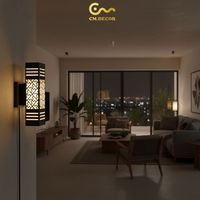 Applique murale extérieure étanche à commande tactile LED, design japonais moderne, blanc chaud (3500K), CRI élevé 85, construction en acier pour