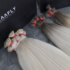 Hollywood Quality 26 pouces blanc blond vietnamien brésilien brut Afro Style Grade vierge I-Tip Extensions et faisceaux de cheveux humains - Product Image 2