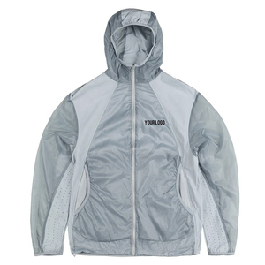 Plus Size <b>Lightweight</b> Breathable Windbreaker <b>Men</b>’s Contrast Piping Raglan Sleeve Zip-Up Polyester Oversized - Product Image 1