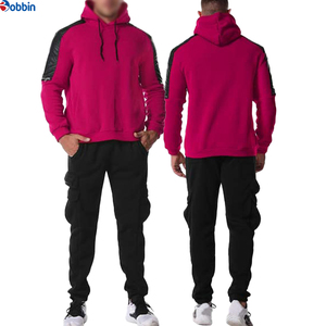 Top Trend Men's Hooded Tracksuit Set Solid Color Full Sleeve Casual Jogging <b>Pants</b> Side Pockets Breathable Polyester Autumn Wear - Product Image 6