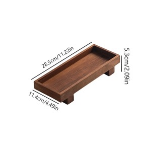 Bandeja de Almacenamiento de Madera, Diseño Minimalista Rectangular, de Una Sola Capa, Acabado Pulido, para Mesa, Organización, Cocina - Product Image 3