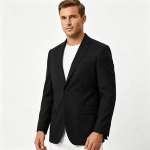Veste de costume BRLOOTE style italien en laine/viscose, simple boutonnage, antistatique, respirante, col en V, coupe élégante, bonne texture - Product Image 5