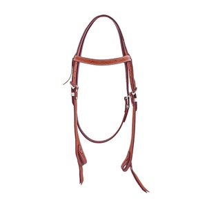Best Quality Leather Headstall Training Headstall with Nickel Plated Steel Buckles and Snaps at <b>Bit</b> Ends - Product Image 1