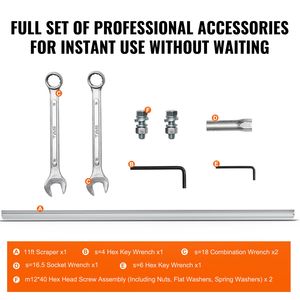 Set Livellatrice per Cemento a Gas da 11 piedi con Barra Dritta in Alluminio, Motore Vibrante a 4 Tempi per Finitura Cemento, Altezza Regolabile - Product Image 6