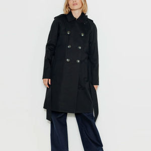 Manteau réversible écologique pour femme, tissé, à manches longues, pour l'automne et l'hiver, avec col rabattable - Product Image 1