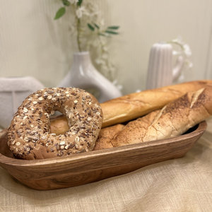 Plateau de service allongé en bois avec logo personnalisé |   Fournitures de vaisselle écologiques pour hôtels, complexes hôteliers et spas - Product Image 6