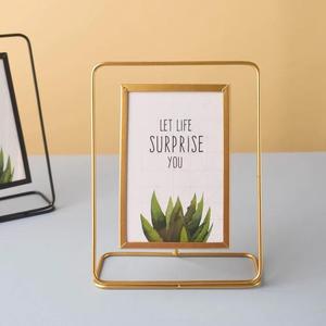 JuxtaPosh Brass Photo <b>Frame</b> 3x3 <b>Square</b> <b>Gold</b> Stamping Tarnish Resistant Tabletop Display - Product Image 6