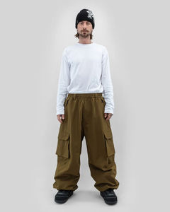 Pantalones Cargo Impermeables Color Verde Oliva para Hombre, Cintura Elástica, para Esquí y Snowboard, Unisex para Adultos, Material Gore-Tex - Product Image 3