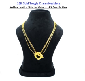 Women's 18K Gold Plated Islamic Lock Pendant Necklace Link Chain Luxury Wedding <b>Gift</b> Everyday Wear - Product Image 2