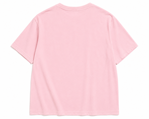 Camiseta Rosa de Cuello Redondo y Manga Corta para Mujer, Corte Ajustado Vintage, 100% Algodón Jersey, Ecológica, Primavera Verano - Product Image 3