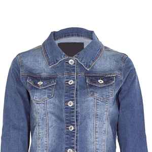 Women <b>Light</b> Weight Plain Dyed denim jacket For Girls Wholesale New Fashion <b>Cheap</b> Price Ladies Denim Jean Jackets - Product Image 3