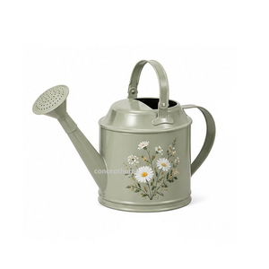 Regadera Metálica con Diseño Floral, Acabado Galvanizado, Duradera para Uso en Jardinería - Product Image 4