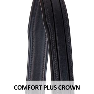 Bridas de carreras de caballos y equitación de cuero negro genuino multiusos Brida de caballo de corona completa al por mayor y fabricante - Product Image 2