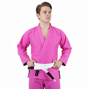 Pink Brazilian Jiu Jitsu BJJ Gi Kimono Uniform Heavy Cotton Training Suit Custom Branding OEM Factory - Product Image 5