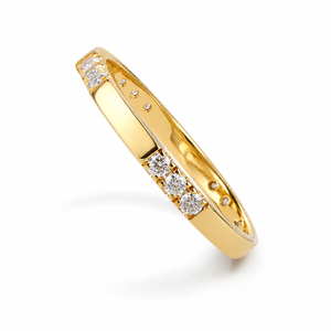 แหวนมอสซาไนต์ชุบทองคำขาว 14K ประดับเพชรทรงกลม สำหรับผู้หญิง ของขวัญแต่งงานสำหรับเธอ - Product Image 4