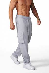 Pantalones Deportivos Grises para Hombre ONETEN, Pantalones Casuales con Cordón y Cintura Elástica, Pantalones Jogger para Otoño - Product Image 1