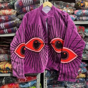 Chaqueta de algodón Suzani hecha a mano en India, chaqueta corta bordada a mano, abrigo unisex, chaqueta corta Suzani hecha a mano - Product Image 5