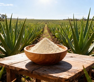 Poudre d'aloe vera naturelle 200X à longue durée de conservation pour une formulation facile et des applications efficaces comme matière première cosmétique - Product Image 6