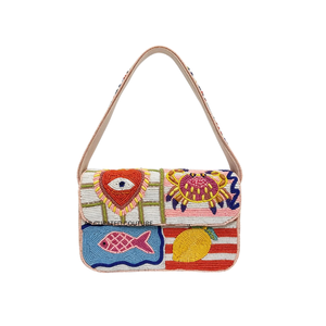 Bolsos de hombro con cuentas hechos a mano, personalizados y de alta calidad para mujer, con diseño artesanal de peces, a la moda. - Product Image 4
