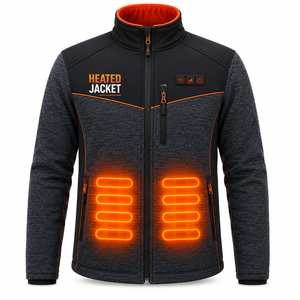 Custom Heated Jacket <b>USB</b> Electric <b>Heating</b> Jacket Winter Thermal Softshell Waterproof Rechargeable Heated Coat for Men - Product Image 1