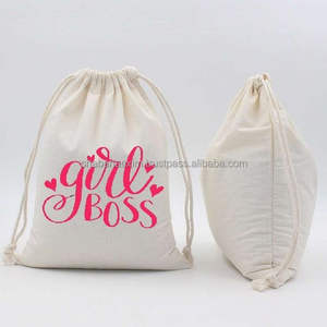 Sac cadeau en toile de coton naturel avec cordon de serrage pour mariage, Noël, fête, ou comme sac de dragées - Product Image 6