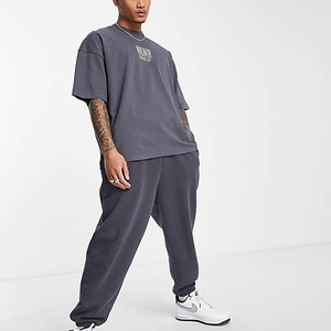 Men's Oversize Drop Shoulder T-Shirt 100% Cotton Knitted Fabric Breathable Eco-Friendly Streetwear Style <b>Long</b> Length Loose Fit - Product Image 2