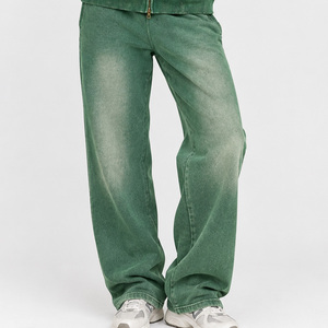 Pantalones Jogger Cargo Oversize para Mujer, Estilo Streetwear, Personalizados, con Efecto Desgastado por el Sol, de Mezcla de Algodón, Casuales, con Lavado Vintage - Product Image 1