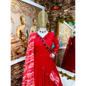 Fancy Anarkali vestido y pantalón con Dupatta Beautiful Party Wear vestidos de noche - Product Image 4