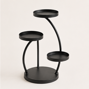 New Arrival Vintage Style 3-Tier Spiral Metal Plant <b>Stand</b> with White Metal <b>Pots</b> Modern Minimalist Desktop Flower <b>Pot</b> Rack - Product Image 2