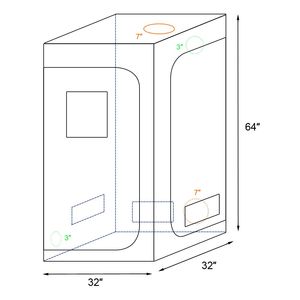 Serra Idroponica Smontabile LY per Uso Domestico 80*80*160cm con Finestra Verde e Nera per Coltivazione Piante - Product Image 6