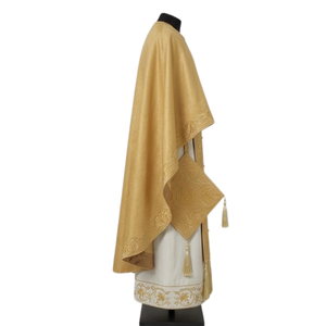 Robe de Prêtre Brodé Or ShineWays Enterprises, Vêtement Liturgique en Soie Satinée, Tenue Formelle d'Église Personnalisable Toutes Saisons - Product Image 4