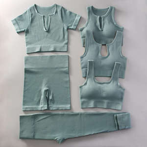 Ensemble de shorts sans couture pour femmes avec logo personnalisé, ensemble de shorts de sport personnalisés, ensemble de shorts de compression - Product Image 1