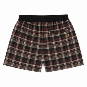Shorts Boxer Ample Gothique à Carreaux Y2K en Coton Personnalisé Streetwear Faible MOQ Pakistan Mode Urbaine Taille Élastique Mi-haute - Product Image 3
