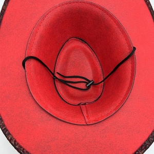 Sombrero de Vaquero Unisex de Poliéster, Ala Ancha, Casual, para Exteriores, Cuatro Estaciones, Talla Adulto 50-52cm - Product Image 5