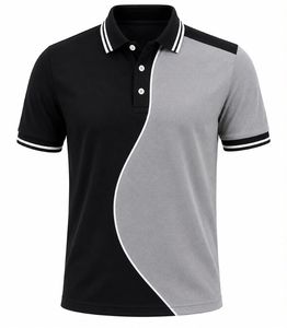 Camiseta de Punto de Manga Corta para Hombre, Tejido Jersey, Poliéster/Algodón, Transpirable, Informal, Cierre de Botones, Corte Regular - Product Image 5