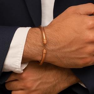 Handmade 15mm Large Heavy Copper <b>Bracelet</b> From India <b>Magnetic</b> Bio Bangle Crystal Fashion Accessory Jewelry Findings - Product Image 4