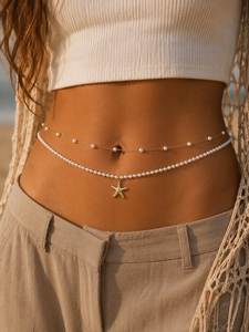 Conjunto de Collares de Cuentas de Cristal con Flores de Margarita Rosas, Gargantilla de Cuentas Florales Blancas, Accesorios de Joyería de Verano para Mujer - Product Image 3