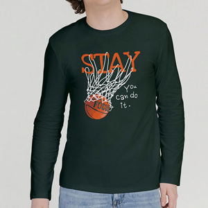 T-shirt à manches longues pour homme en coton 100% respirant et à séchage rapide, écologique, avec logo personnalisé, de haute qualité, pour l'hiver - Product Image 2