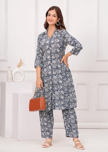 Conjunto de Dos Piezas de Algodón Elegante de Alta Calidad para Mujer, para Usar en Casa o en Vacaciones y Fiestas, Suministro Mundial - Product Image 2