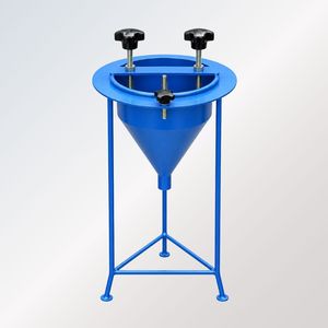 Appareil de test de fluidité et de temps de coulée du coulis de ciment avec cône de coulage et support - Product Image 1