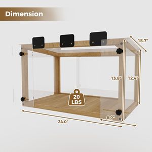 Cuccia per Gatti da Finestra in Legno Impermeabile per Gatti da Interno, Singola, da Appendere - Product Image 4