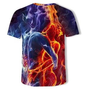 เสื้อยืดสตรีทแวร์ผู้ชายลายกราฟิกทรงโอเวอร์ไซส์สไตล์วินเทจโกธิค ล้างสีแบบแอซิดวอช ลายกางเขนแบบโบสถ์ - Product Image 5