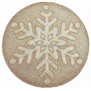 แผ่นรองจานหรูหราสีแดงประดับลูกปัด ขายดี สำหรับตกแต่งโต๊ะอาหาร สไตล์โมเดิร์น ทำมือ สำหรับส่งออก ดีไซน์และสีหลากหลาย กันน้ำ ผลิตในอินเดีย - Product Image 6