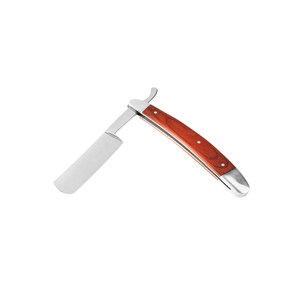 Best Selling Customized Own Design Stainless Steel Blades Wood Handle <b>Straight</b> Shaving <b>Razors</b> Professional Quality - Product Image 1