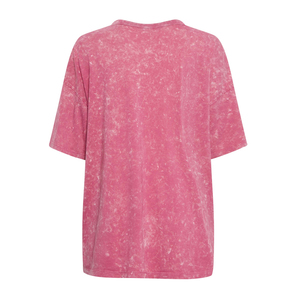 T-shirt grande taille délavé à l'acide, col rond, avec logo personnalisé, mode estivale, uni, pour femme, idéal pour l'extérieur - Product Image 2