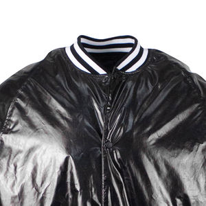 Chaqueta Bomber Varsity de Béisbol para Hombre, de Cuero PVC, con Cuello Alto, Estilo Urbano, Diseño Personalizable - Product Image 3