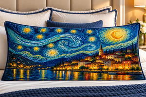 Housse de coussin rectangulaire avec motif de nuit étoilée de Van Gogh, taie d'oreiller artistique, décoration moderne pour la maison - Product Image 3