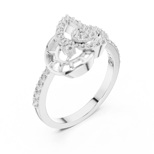 Anillo de Diamantes Cultivados en Laboratorio, Modelo MELODY, en Oro Blanco de 18 Quilates con Baño de Rodio, Certificado, para Compromiso, Fiesta, Boda, Uso Diario, para Mujer - Product Image 4