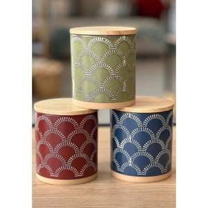 Tarro de Madera Ecológico Premium con Impresión Esmaltada para Almacenamiento Moderno en la Cocina - Product Image 5